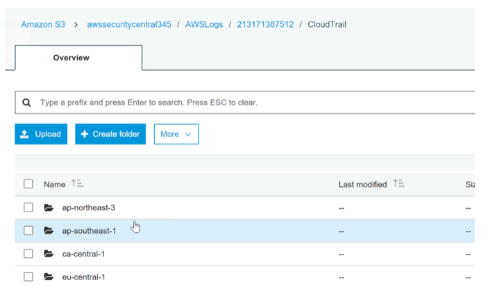 log files for cloud staging account